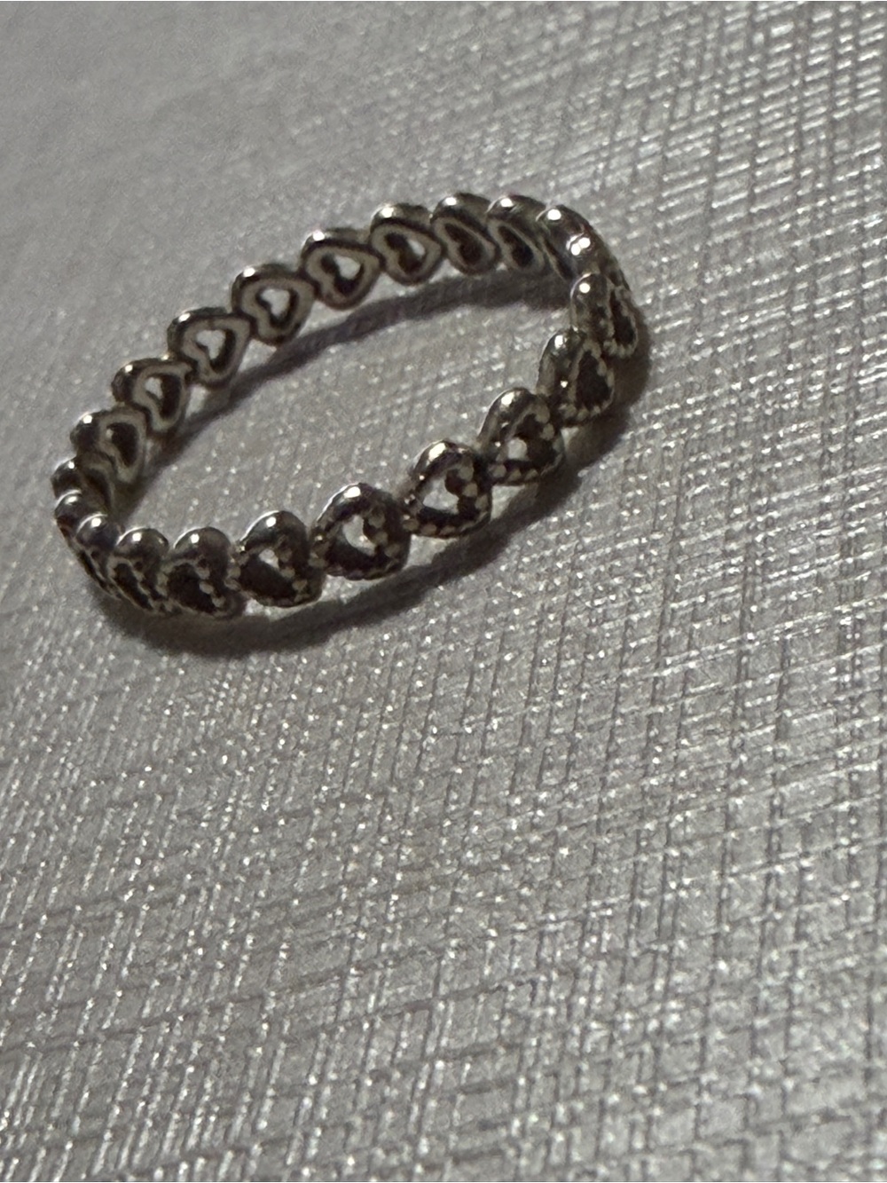 Pandora Sterling Silver Heart Band Ring Women’s Jewelry